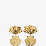 Shells earrings in vintage gold