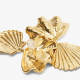 Shells earrings in vintage gold