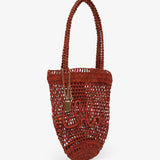 Small summer banana clay brown tote bag