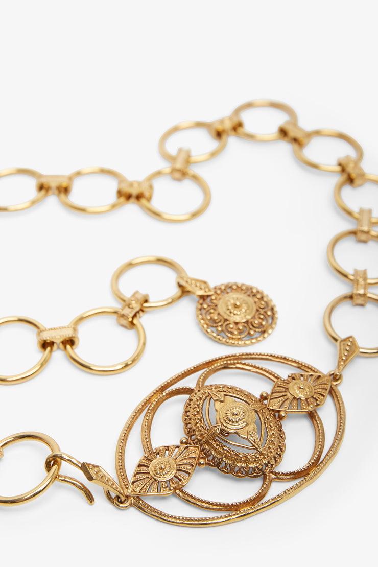 Vintage jewel gold belt
