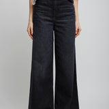 High rise dark jeans