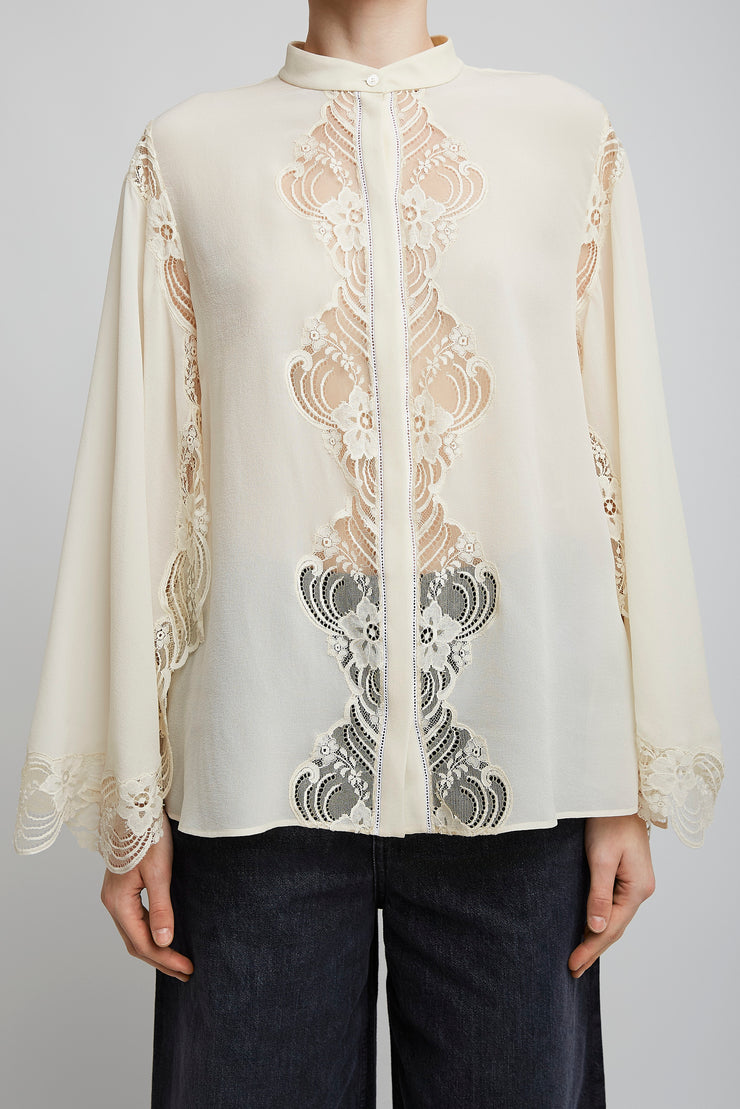 Fluid silk bluse