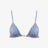 Chloe logo blue bikini top