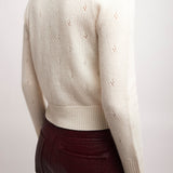 Logo white knitted jumper