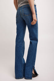 Straight blue denim jeans