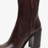 Phoenix dark brown leather boots