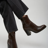 Phoenix dark brown leather boots
