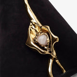 Eden black leather bucket bag