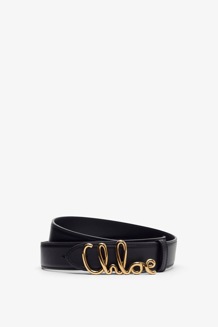 Chloe Iconic black leather belt