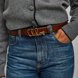 Chloe Iconic brown leather belt