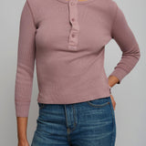 Blushy purple henley top