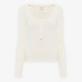 Iconic white henley top