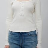 Iconic white henley top