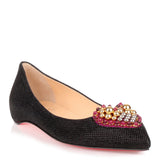 Coramia Flat black glitter ballerina