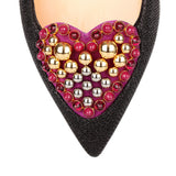Coramia Flat black glitter ballerina