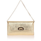Vero Dodat gold leather clutch