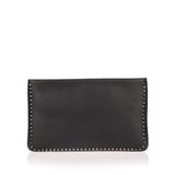 Loubiposh black leather studs clutch