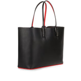 Cabata black leather tote bag