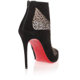 Papilloboot 100 black suede mesh boot