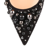Candidate 100 black suede embellished pump