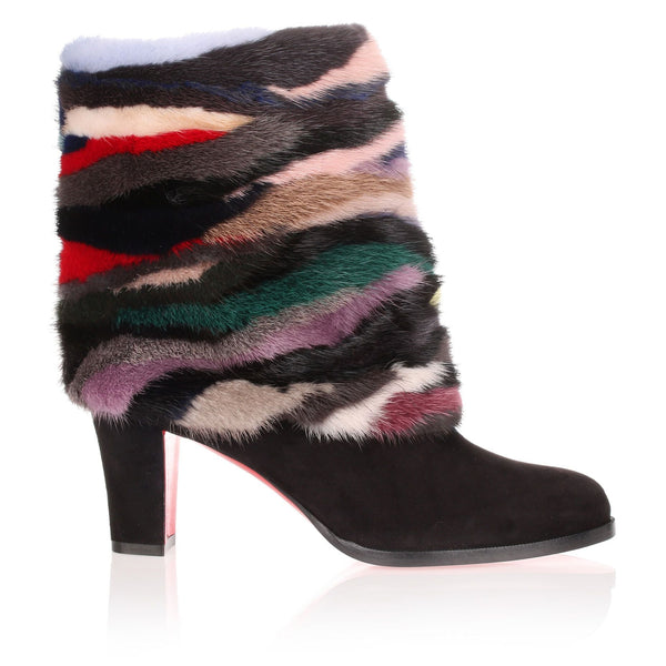 Alexandra 70 mink detailed bootie