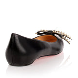 Ballalarina black leather flat