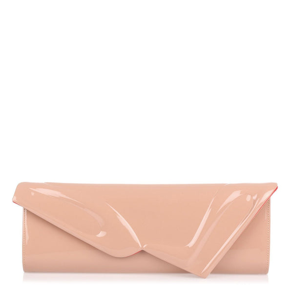 So Kate Baguette patent beige clutch