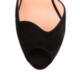 Aketata 120 black suede platform sandal