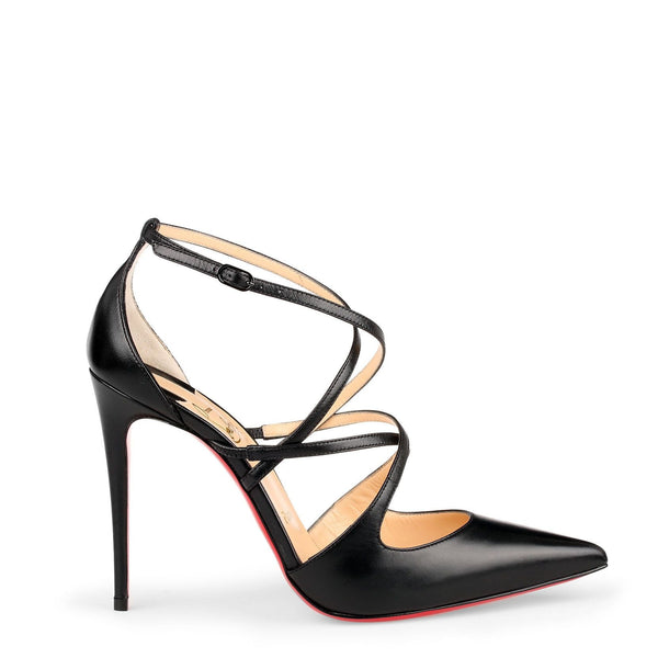 Crossfliketa 100 black leather pumps