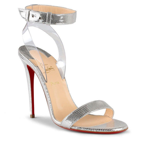 Jonatina 100 silver leather sandals