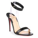 Jonatina 100 black leather sandal