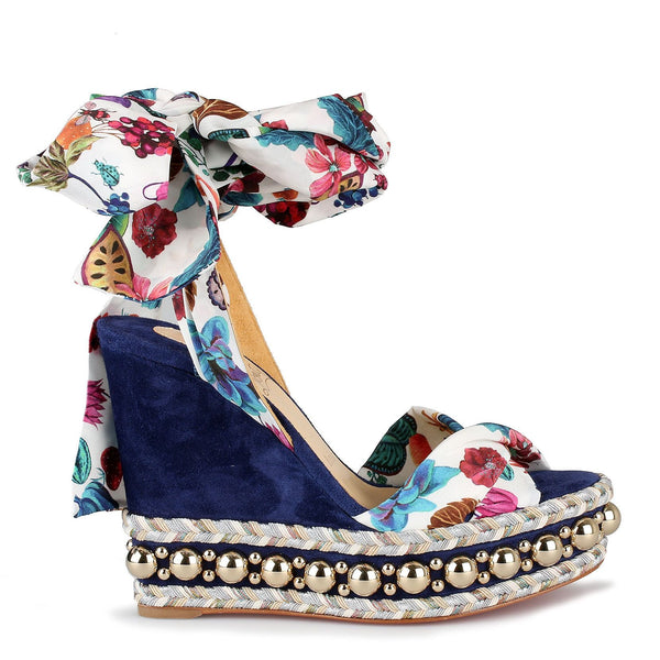 Levantinana 120 blue suede espardrilles