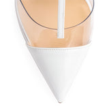 Nosy 100 patent white pumps