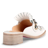Octavian Mula 35 white patent mule