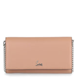 Boudoir beige leather chain wallet