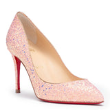 Pigalle Follies 85 pink glitter pumps