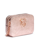 Rubylou mini rose gold leather bag
