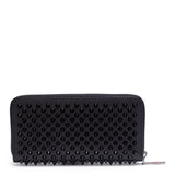 Panettone black monotone leather spike wallet