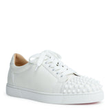 Vieira white leather spike sneakers
