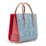 Paloma Loubinthesky Medium Blue Denim Pearl Tote Bag