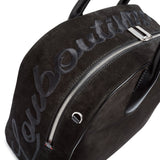 Marie Jane Large black suede shoulder bag