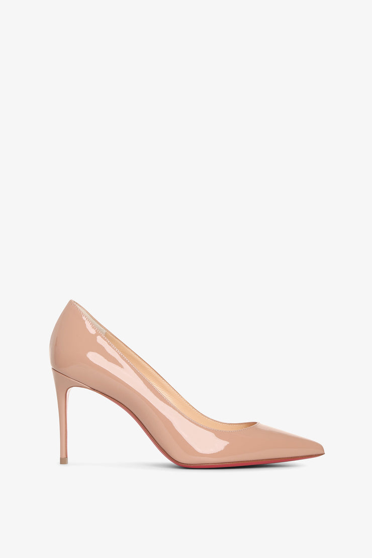 Kate 85 beige patent pumps