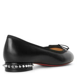 La Massine black leather flat