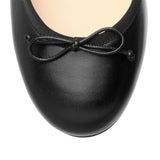 La Massine black leather flat