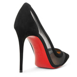 Galativi 100 black suede pumps