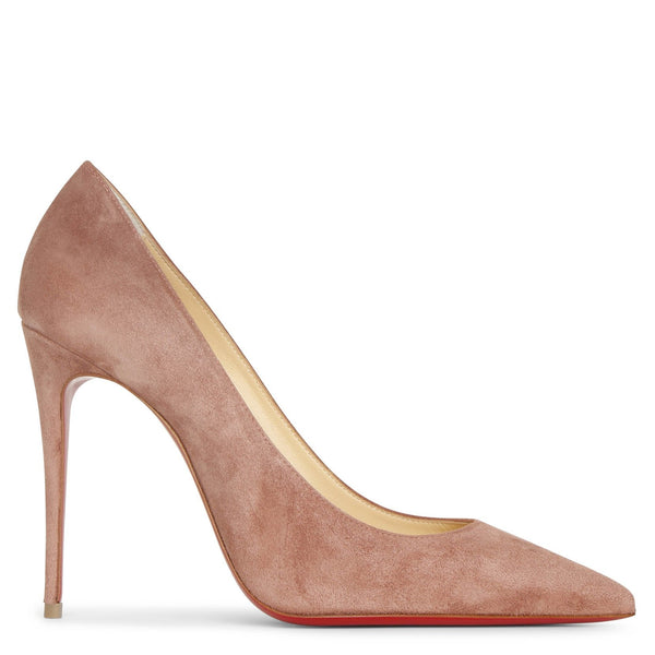 Kate 100 dark nude suede pumps