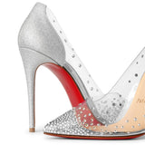 Degrastrass pvc 100 silver glitter pumps