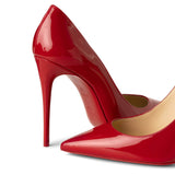 Kate 100 patent red pumps