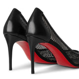 Filomena 85 mesh and leather pumps