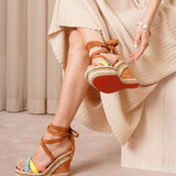 Lagoadonna 120 suede wedge espadrilles